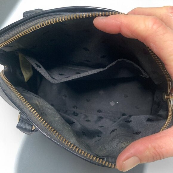 Kate Spade New York Reiley Dome Satchel Black Saffiano Leather Gold Hardware - Picture 6 of 10